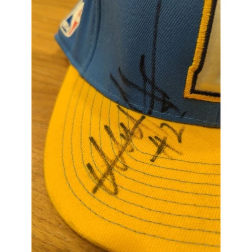 Signed NBA Denver Nuggets S/M Hat Adidas Kosta Koufus #41, Timothy Mozgov #25 - Picture 3 of 12
