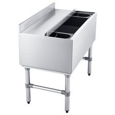 Uimoso 82.9 Qt Commercial Ice Bin 30 x 19 in Underbar Ice Bin with Sliding Cover