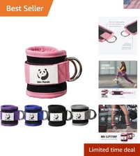 Multi-Functional Ankle Strap for Kickbacks & Curls - Adjustable Power in Pink