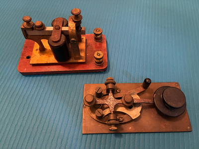 #ad 1875–1890 Western Union Bunnell Telegraph Sounder Western Electric ATamp;T Key – $129.95