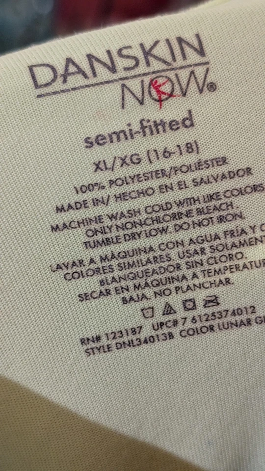 Camisa Top DANSKIN NOW Dri More Ajustada 16-18 XL Amarillo Neón Seguridad ❤️tw11j30 Foto 4 de 4