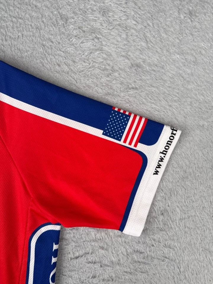 Pactimo Cycling Jersey Adult Medium Short Red White Twilight Wish Tucson Poly - Image 2 of 4