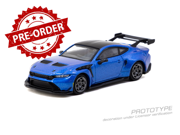 (Pre-Order) Tarmac Works 1/64 Ford Mustang Gtd Blue Global64 Diecast Model Car-image