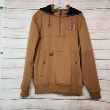 DRI DUCK Men's M Pullover Hooded Sweater Kangaroo Pocket Fleece Lined Helena 50