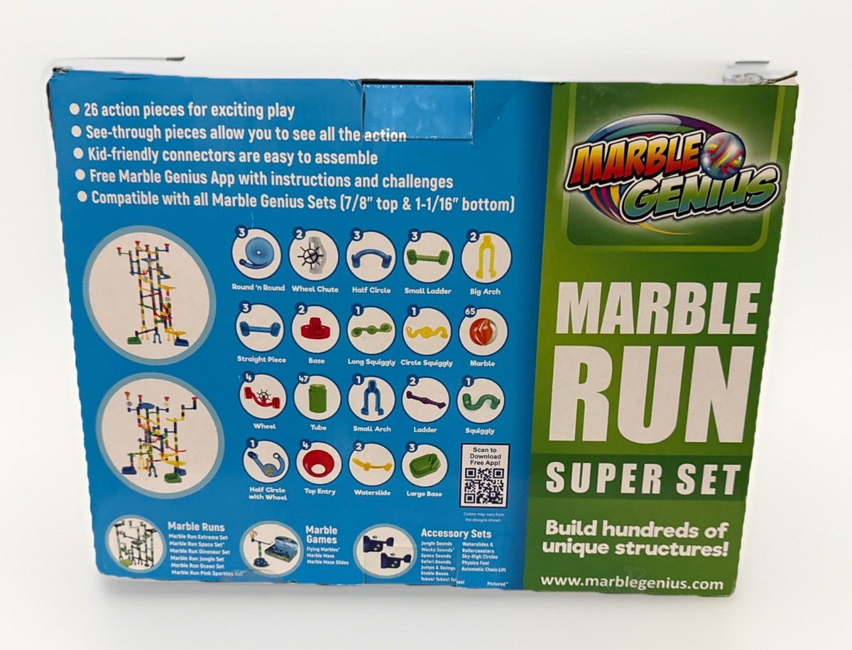 Marble Genius Marble Run Super Set-Maze Track 150 Pieces 26 Action Pcs  Complete