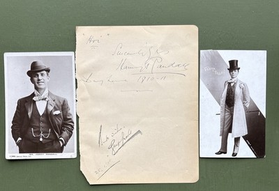 Original Autogramm von Comic Schauspieler in Music Hall Harry Randall Vesta Tilley