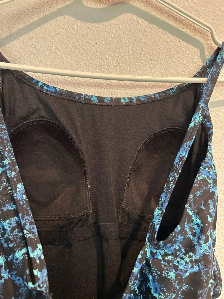 TRAJE DE BAÑO SPEEDO DE UNA PIEZA Acanalado Estampado Abstracto Animal Azul (MUJER 12) Foto 3 de 4