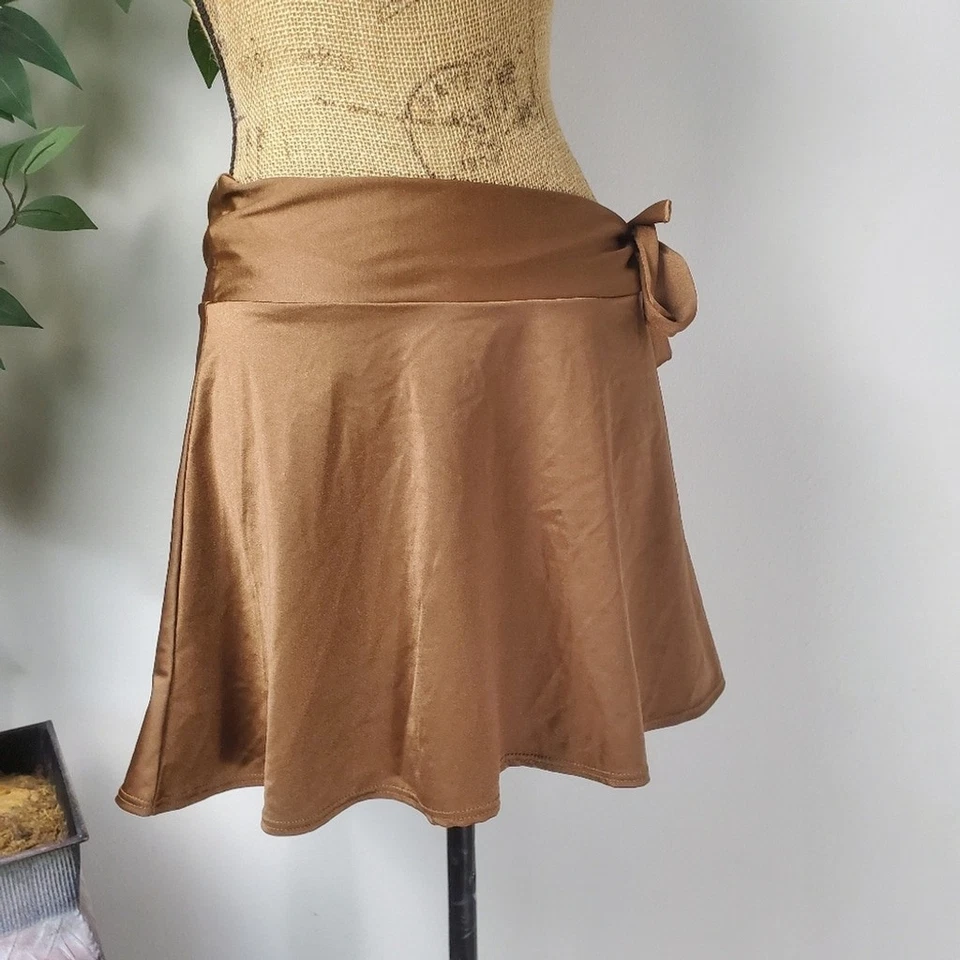 Женская элегантная юбка для плавания INC International Concepts коричневое золото размер большой - Изображение 2 из 4