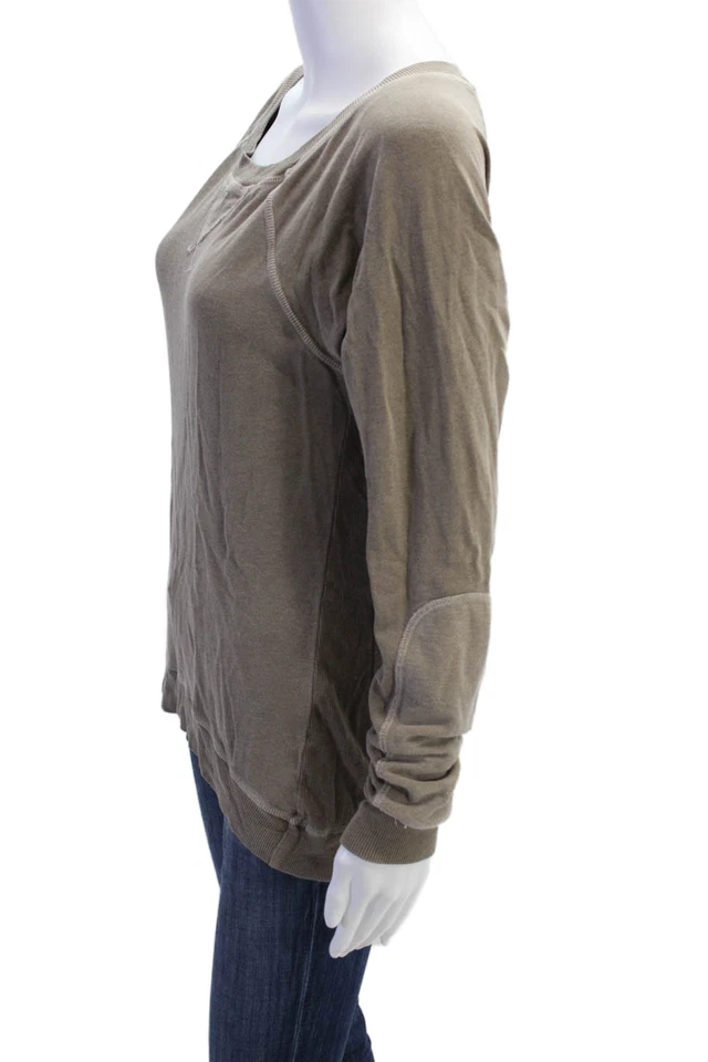 Sudadera Feel The Piece para mujer manga larga cuello redondo marrón algodón talla única Foto 2 de 4