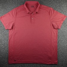 UNTUCKit Polo Shirt Men XL Red Performance Stretch Golf Short Sleeve Lightweight