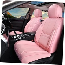 Car Seat Covers, Nappa Leather Car Seat Covers, Waterproof Front Pink