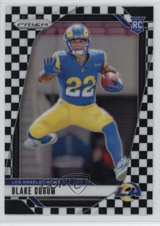 2024 Panini Prizm Rookies Black & White Checker Blake Corum #308 Rookie RC
