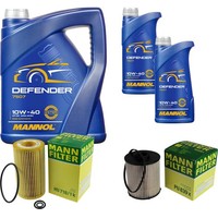 Inspektionspaket 7L Mannol 10W-40 FüR Mercedes W163 ML 270 CDI W210 E 220 S210 C