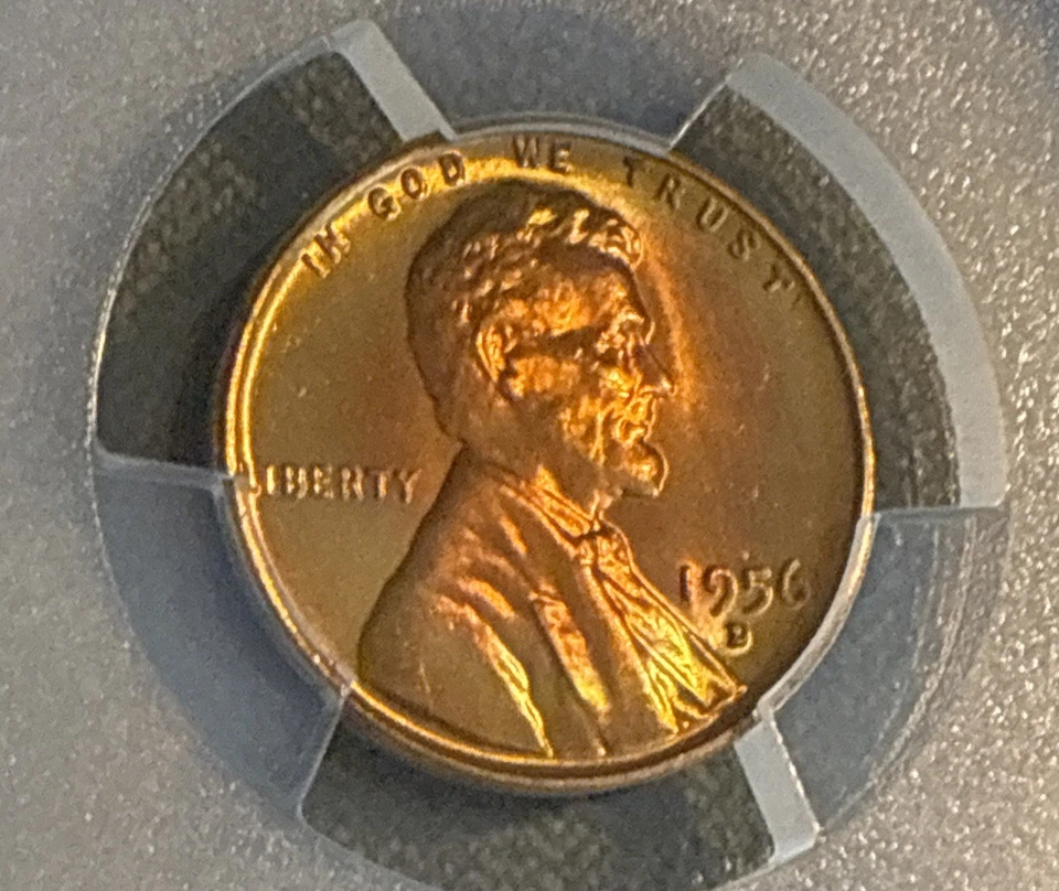 1956-D 1C Lincoln Wheat Cent PCGS MS66RD Comes With True View - Image 4 of 4