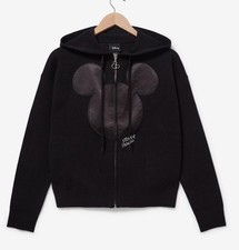 Disney Mickey Mouse Ears Women's Knit Zip Hoodie Size M