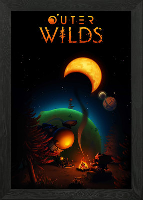 Outer Wilds Game Cover gerahmtes Wandbild Poster Leinwanddruck Bild