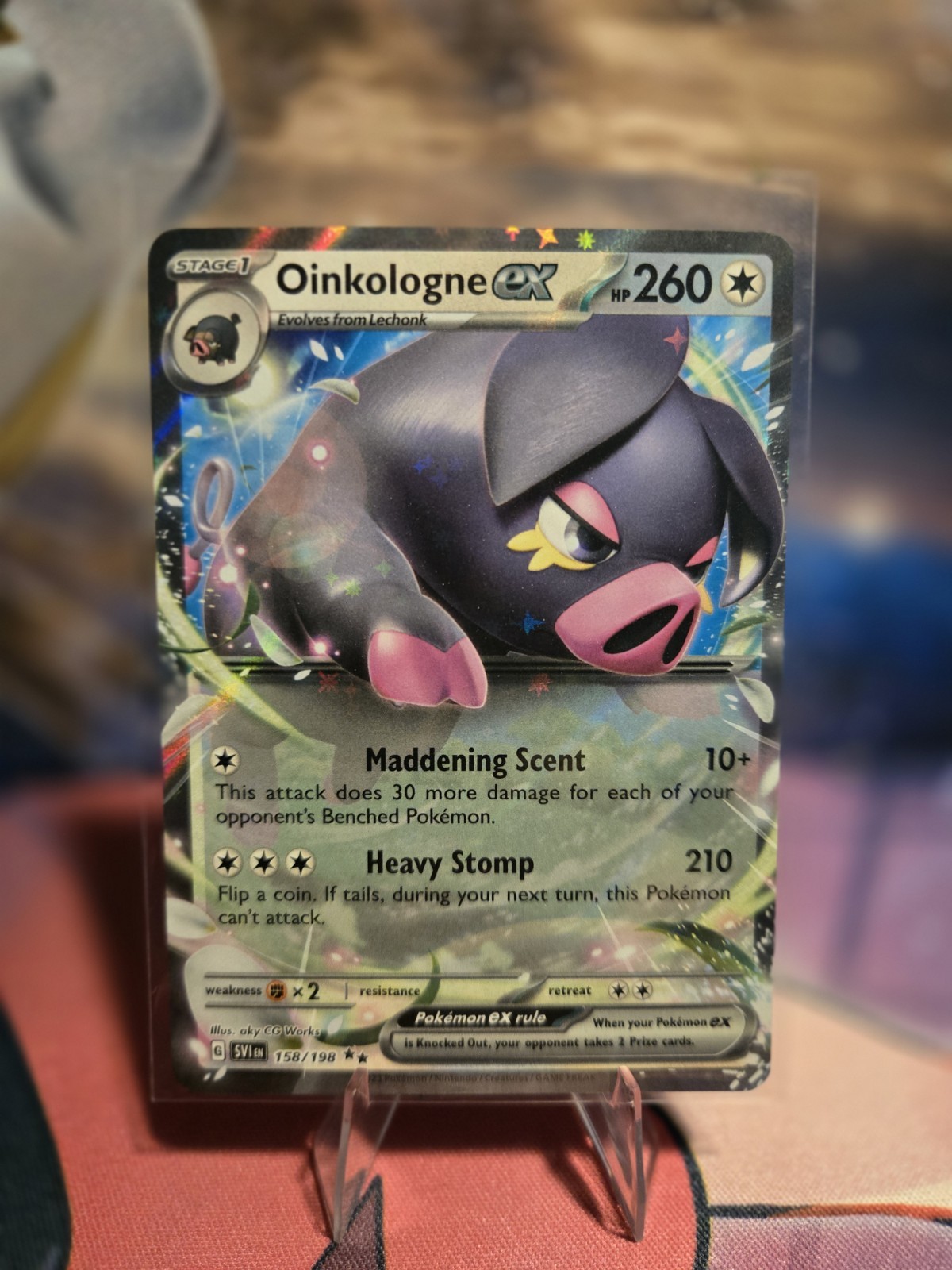 Oinkologne ex -  158/198 Double Rare Scarlet & Violet Base Set Pokemon TCG NM