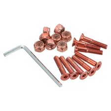 Skateboard Hardware Kit 1" Mounting Screws Bolts Nuts Set with Spanner, Red