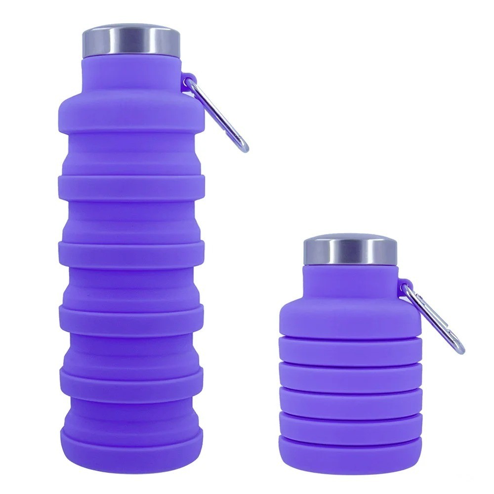 Collapsible Water Bottle,BPA Free Silicone Reusable Foldable Travel Water Bottle