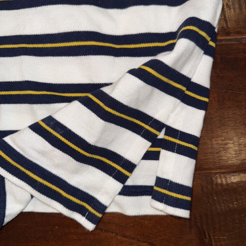 Polo Ralph Lauren Men’s Polo Rugby Stripe Shirt Medium White/Blue/Yellow - Picture 5 of 7
