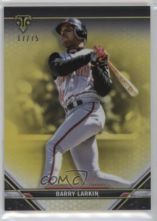 2021 Topps Triple Threads Citrine 17/75 Barry Larkin #52 HOF s1i
