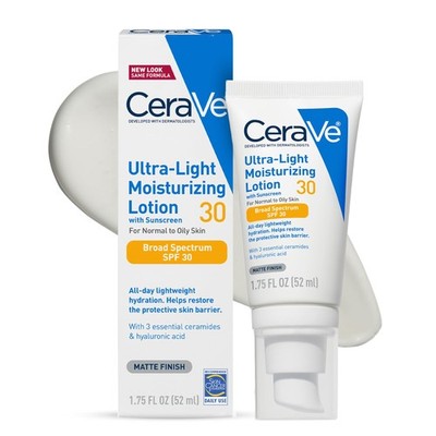 CeraVe Ultra-Light Moisturizing Lotion With SPF 1.75 Fl Oz (Pack of 1), Basic