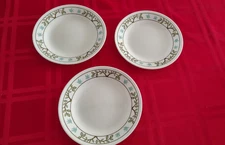 SET OF 3 CORELLE VITRELLE BREAD & BUTTER PLATES - 6.75"  - BLUE BIRDS FLYING
