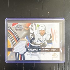 Upper Deck SP Game Used 4 Nations Face-Off Fabrics Joel Armia Finland