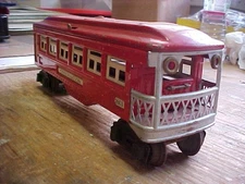 Lionel 2601 Observation Car TT Red Nickel Trim 1938 Prewar   O Gauge