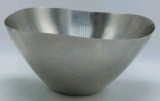Vintage Solphin Stainless Steel 18/8 Scalloped Salad Bowl 5" x 9.5" Japan