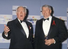 Walter Cronkite Dr. John C. Malone at The 16th Cable ACE Award- 1994 Old Photo 2