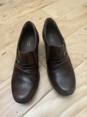 Clarks Bendables Womens 1/2 M Brown Wish Trance Leather