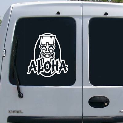 Aloha Auto Aufkleber Freaki Tiki Hawaii Hibiskus Blumen 30 cm Sticker A056-L