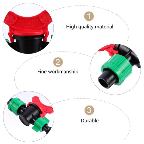 10 Pcs Drip Irrigation Tubing Fittings Green Double Lock Valve eBay