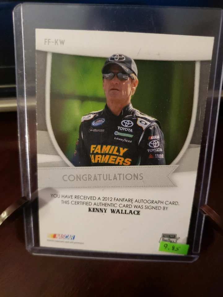 2012 Press Pass Fanfare Autographs Gold #KW Kenny Wallace #82/99 - Image 4 of 4