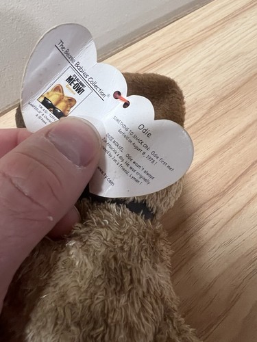Ty Beanie Baby ODIE the DOG Bean Bag Plush from The Garfield Movie - Picture 7 of 7