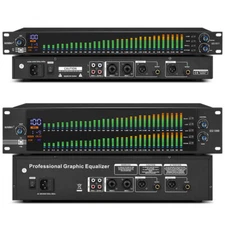 EQ-323 2U Dual 31-band Graphic Equalizer Spectrum Equalizer for Home Stage