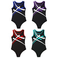 Kids Boys Leotard Biketard Gymnastics Sleeveless Bodysuit Unitard Jumpsuit Gym