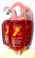 3 Avon Senses POMEGRANATE  MANGO Hydrating Shower gels 5oz Sealed Short supply 