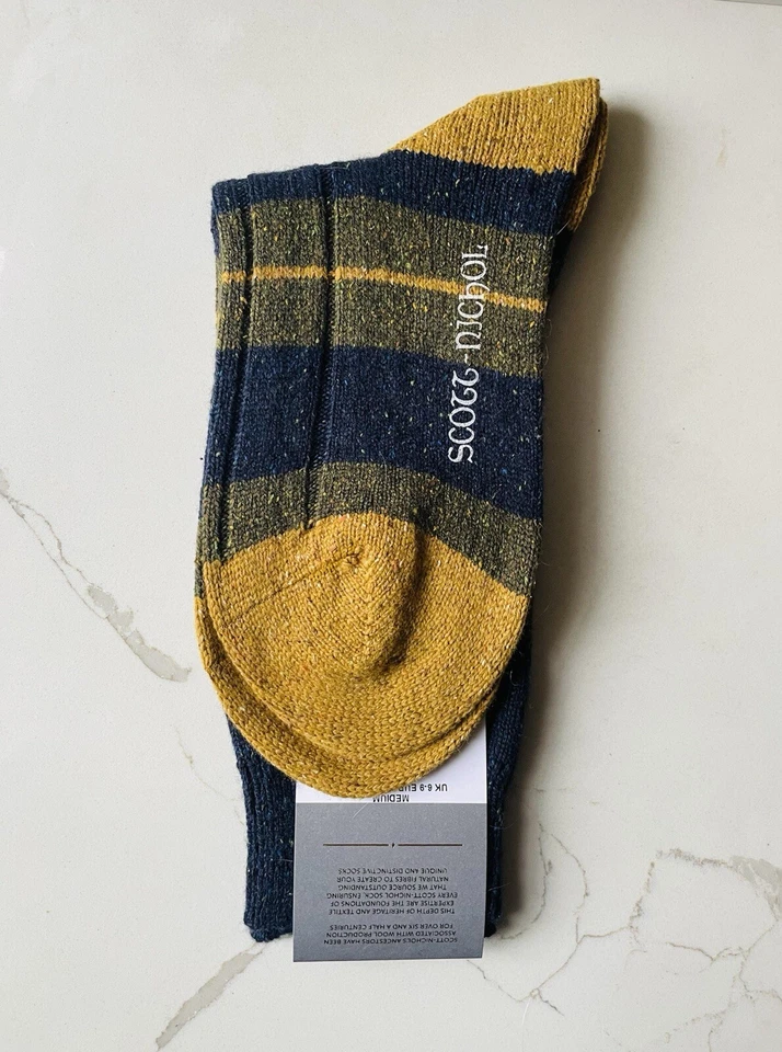 PANTHERELLA Men's English Inspired Style "Bayfield" Wool Socks Navy - Image 2 of 4