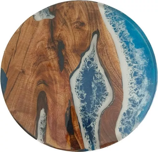 36 Inch Ocean Wave Coffee Table Modern River Design Living Room Console Bar Furniture  