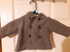 Toddler Girls The Childrens Place Hooded Fleece Jacket Gray Grey Size 3-6 Mo.