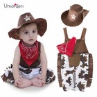 Baby Boys Cowboy Cow Boy Costume Rompers Toddler Infant Halloween Fancy Dresses