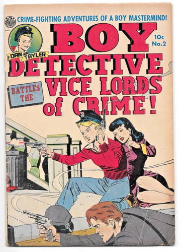 BOY DETECTIVE #2 [Avon Sept-Oct 1951] RARE! (only 2 in CGC Census) GREAT cover!
