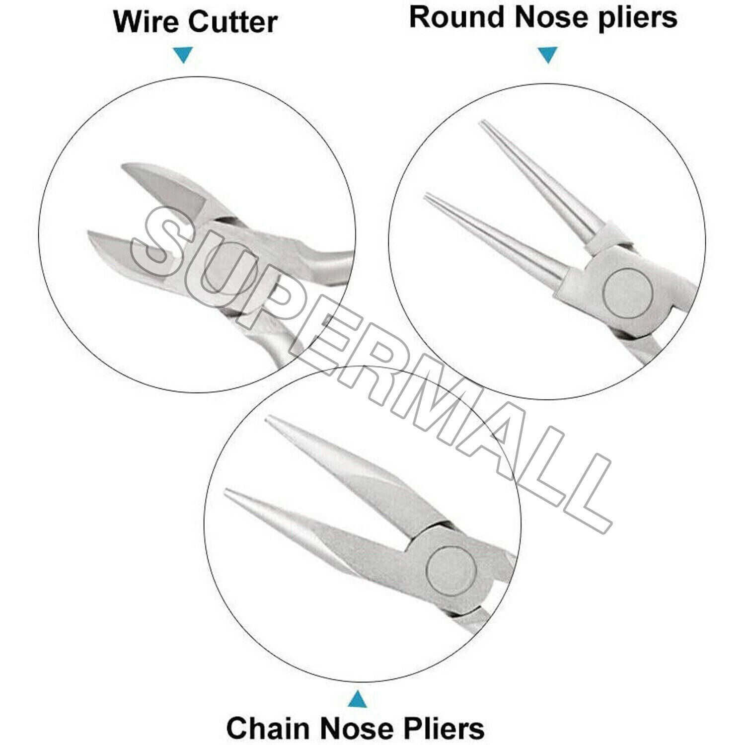 3PCS Round Nose Pliers Beading Jewellery Making Tools Wire Cutters