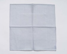 Zilli 100 New Light Gray 100 Cotton Zilli Print Handkerchief Hand Made 15"