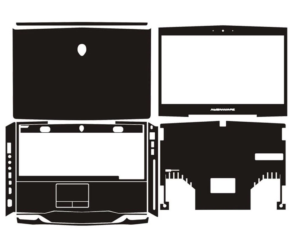 Dazzle Laptop Protector Leather Skin Stickers For Alienware M14x R1 R2 2012 - Image 2 of 4