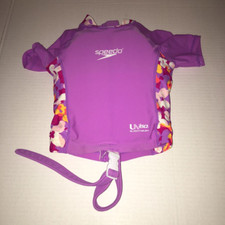 Speedo Toddler Girl's Swim Vest - Purple - Ages 2-4 - Up To 22" Chest - EUC