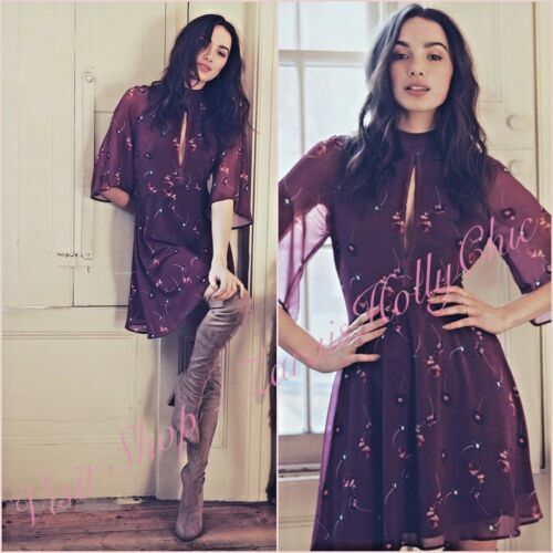 topshop purple leather dress Faux Mini 3/4 Puff Sleeve UK 10 Dress material