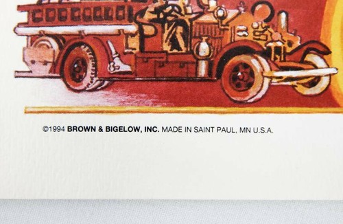 Feuerwehrmann Gebet 12" x 16" Braun & Bigelow Vintage Neu aus altem Lagerbestand 1994 Druck - Bild 4 von 6